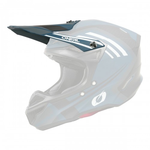 O'Neal 5 Series Polyacrylite Spike Visor Helm Blende Schirm blau/weiß Oneal 