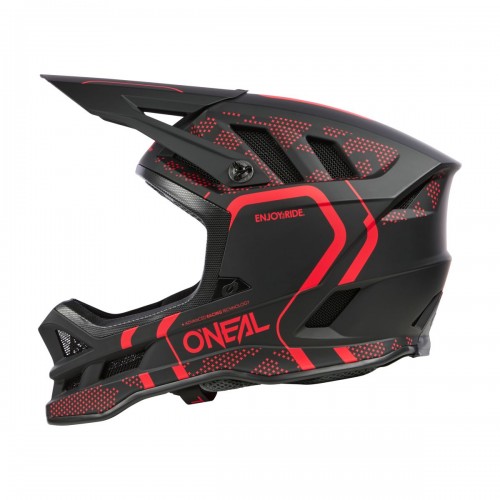 O'Neal Blade Polyacrylite Strike DH Fahrrad Helm schwarz/rot 2026 Oneal 