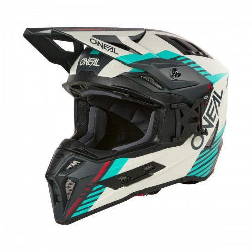 O'Neal EX Series Quin Motorrad Helm grau/türkis 2026 Oneal 