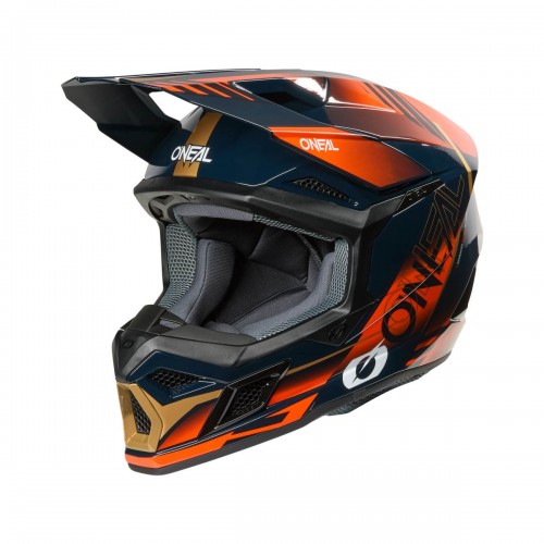 ONeal 3SRS Haze Motocross Enduro MTB Helm blau/orange/goldfarben 2026 