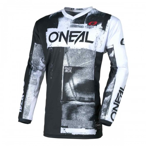 ONeal Element Roller Motocross langarm Jersey schwarz/weiß 2026 