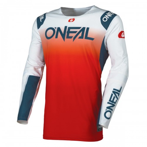 ONeal Prodigy Five Motocross langarm Jersey rot/orange/blau 2026 