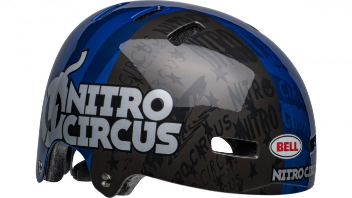 Bell Local BMX Dirt Fahrrad Helm Nitro Circus blau/grau 2022 