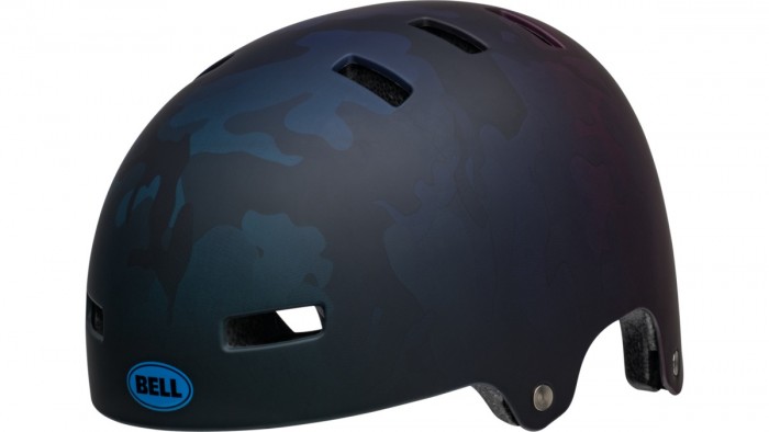 Bell Span BMX Dirt Kinder Fahrrad Helm matt camo blau 2024 