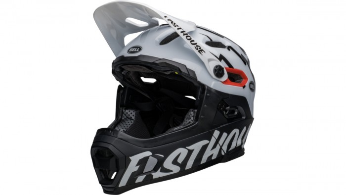 Bell Super DH Spherical Fahrrad Helm Fasthouse matt schwarz/weiß 2025 