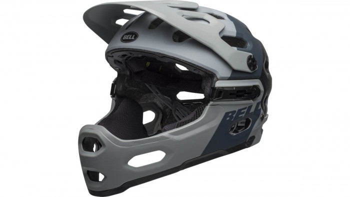 Bell Super 3R MIPS MTB Fahrrad Helm grau/schwarz 2024 