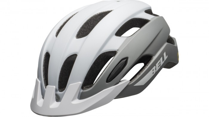 Bell Trace LED MTB / Trekking Fahrrad Helm matt weiß/grau 2025 