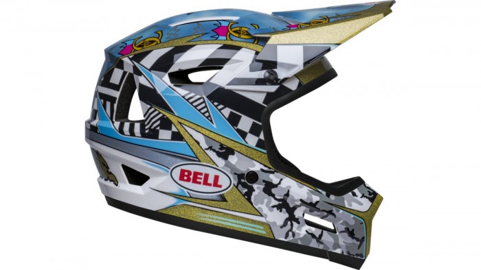 Bell Sanction 2 DLX MIPS DH Fahrrad Helm caiden blau/goldfarben 2024 