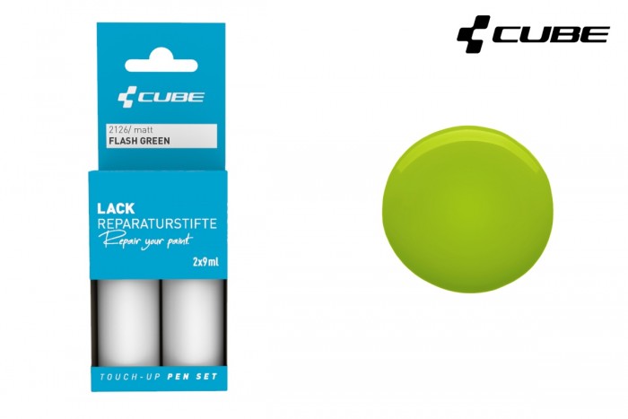 Cube Touch-Up Pen Lackreparaturstift Set matt flash green 