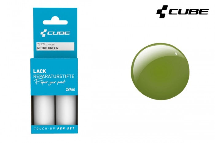 Cube Touch-Up Pen Lackreparaturstift Set retro green 
