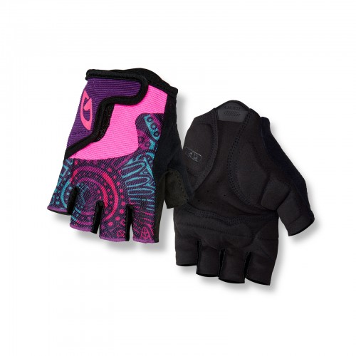 Giro Bravo Jr Kinder Fahrrad Handschuhe kurz lila/pink/schwarz 2021 