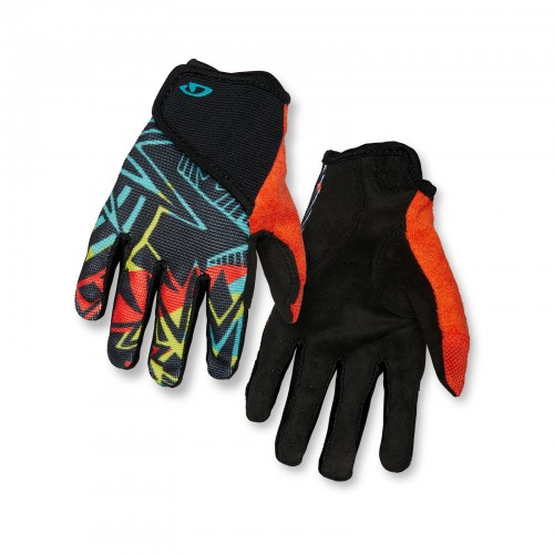 Giro DND Jr II Kinder Fahrrad Handschuhe lang blast schwarz/gelb/orange 2021 
