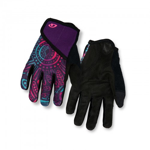 Giro DND Jr II Kinder Fahrrad Handschuhe lang lila/schwarz 2021 