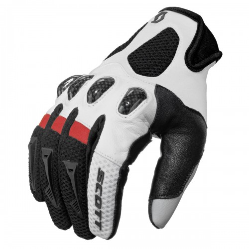 Scott Assault MX DH Motorrad / Fahrrad Handschuhe schwarz/weiß 2024 