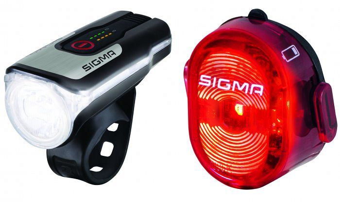 Sigm Aura 80 / Nugget II Fahrrad Beleuchtungsset schwarz 