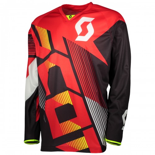 Scott 350 Dirt MX Motocross Jersey / DH Fahrrad Trikot rot/schwarz 2018 