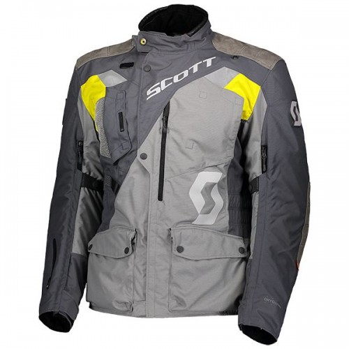 Scott Dualraid Dryo Motorrad Jacke grau/gelb 2022 