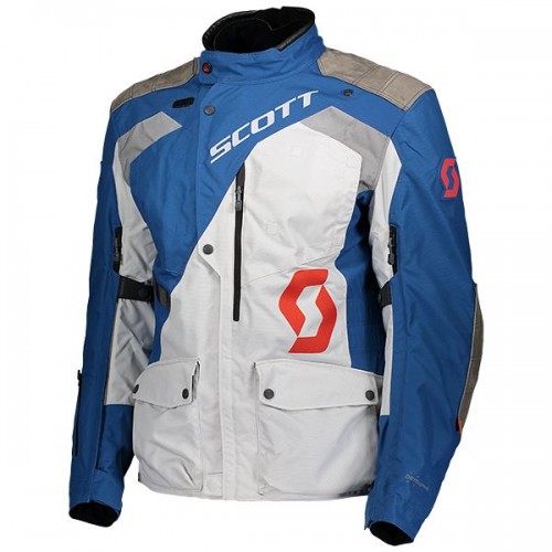 Scott Dualraid Dryo Motorrad Jacke blau/grau 2022 