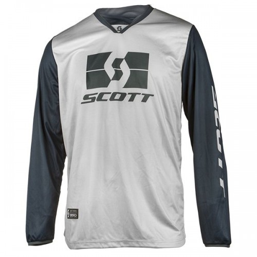 Scott 350 Swap MX Motocross Jersey / DH Fahrrad Trikot grau/blau 2022 