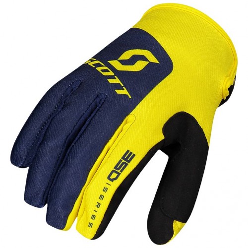 Scott 350 Track MX Motocross / DH Fahrrad Handschuhe blau/gelb 2022 