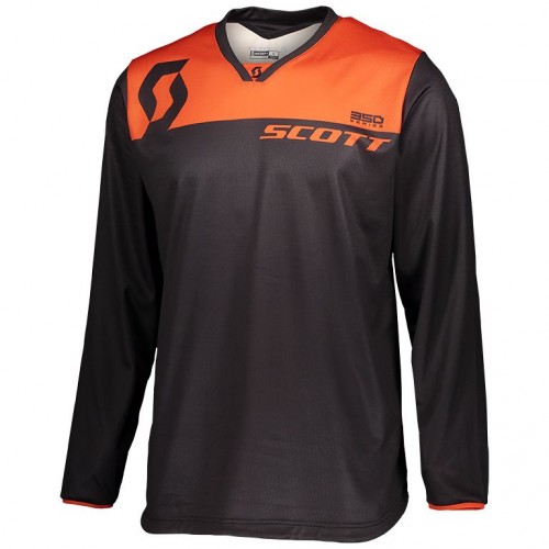 Scott 350 Dirt MX Motocross Jersey / DH Fahrrad Trikot schwarz/orange 2022 L (50/52)