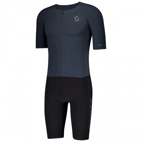 Scott RC Premium Kinetech Triathlon Fahrrad Body Einteiler kurz blau/schwarz 2021 
