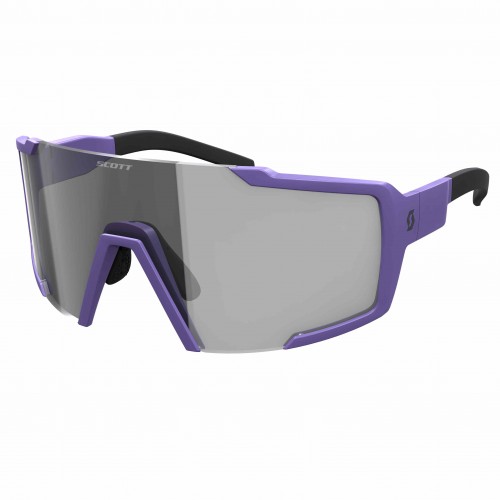 Scott Shield LS Fahrrad Wechselscheiben Brille lila/grau light sensitive 