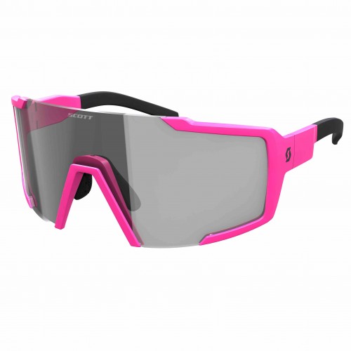Scott Shield LS Fahrrad Wechselscheiben Brille pink/grau light sensitive 