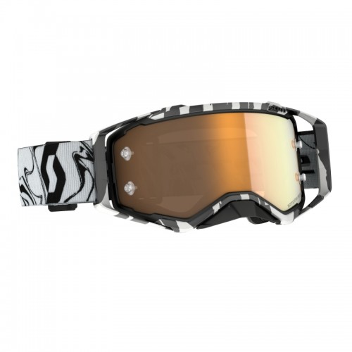 Scott Prospect Amplifier MX Goggle Cross/MTB Brille schwarz/weiß/goldfarben chrom works 