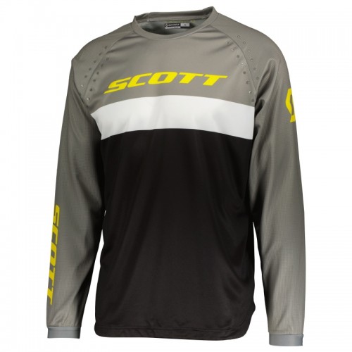 Scott 350 Swap Evo MX Motocross Jersey / DH Fahrrad Trikot lang schwarz/grau 2023 