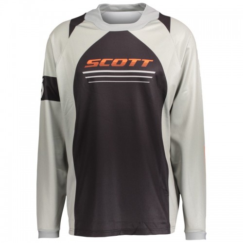 Scott X-Plore MX Motocross Jersey / DH Fahrrad Trikot lang grau/schwarz 2024 