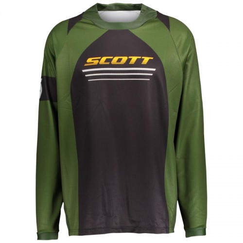 Scott X-Plore MX Motocross Jersey / DH Fahrrad Trikot lang grün/schwarz 2024 