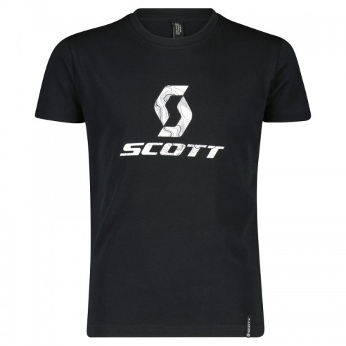 Scott 10 Icon Junior Kinder Freizeit T-Shirt schwarz 2024 