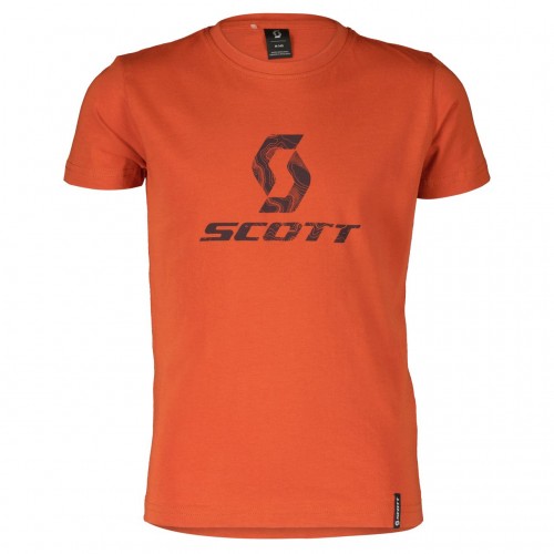 Scott 10 Icon Junior Kinder Freizeit T-Shirt braze orange 2023 