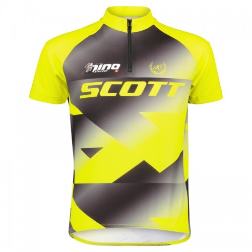 Scott RC Pro Junior Kinder Fahrrad Trikot kurz schwarz/gelb 2022 