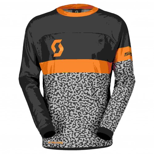 Scott X-Plore Swap MX Motocross Jersey / DH Fahrrad Trikot lang schwarz/orange 2024 