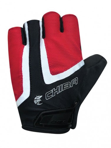 Chiba Gel Air Reflex Fahrrad Handschuhe kurz rot/schwarz 2021 