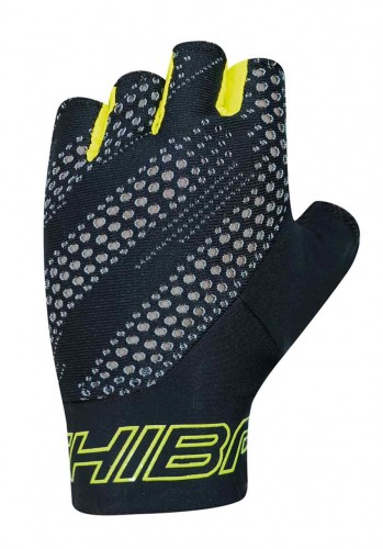Chiba Ergo Fahrrad Handschuhe kurz schwarz/gelb 2023 