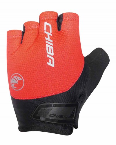 Chiba Gel Air Fahrrad Handschuhe kurz rot/schwarz 2024 