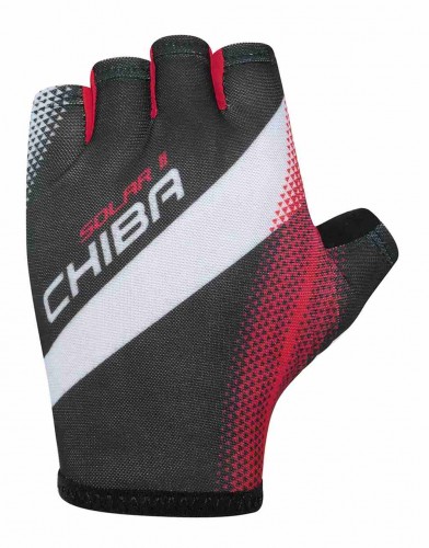 Chiba Solar II Fahrrad Handschuhe kurz schwarz/rot 2024 