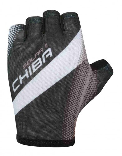 Chiba Solar II Fahrrad Handschuhe kurz schwarz 2024 