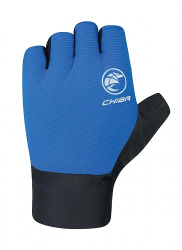 Chiba Team Glove Fahrrad Handschuhe kurz blau/schwarz 2023 