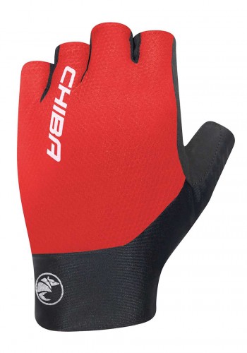 Chiba Team Glove Pro Fahrrad Handschuhe kurz rot/schwarz 2026 
