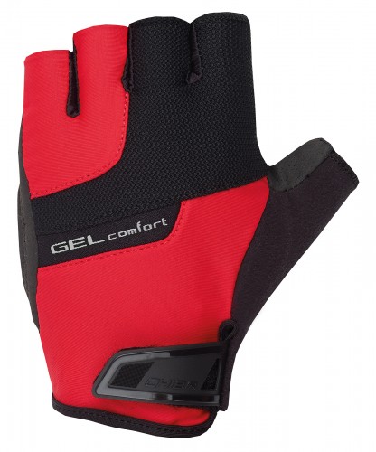 Chiba Gel Comfort Fahrrad Handschuhe kurz rot/schwarz 2023 
