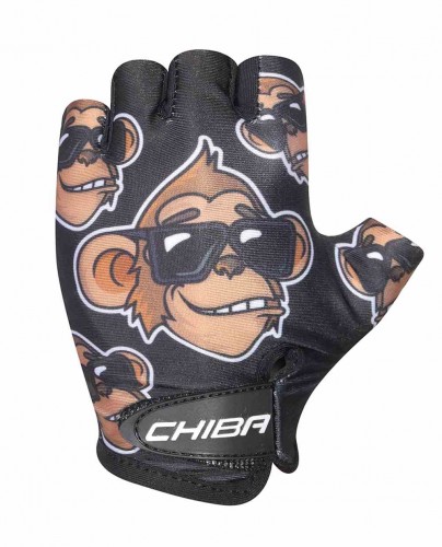 Chiba Cool Kids Affe Kinder Fahrrad Handschuhe kurz schwarz/braun 2026 