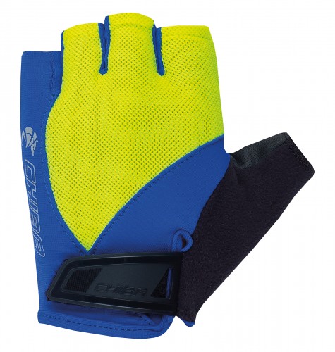 Chiba Youth Kinder Fahrrad Handschuhe kurz gelb/blau 2021 