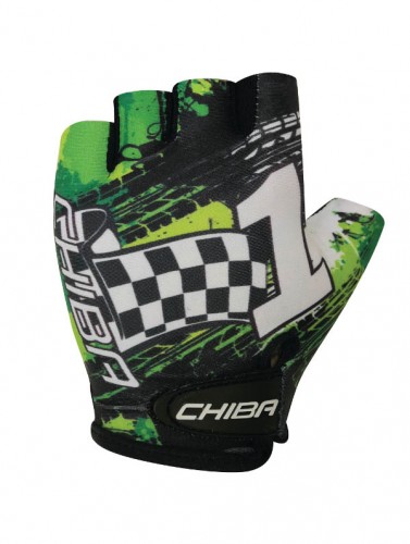 Chiba Kids Kinder Fahrrad Handschuhe kurz grün/schwarz 2021 M
