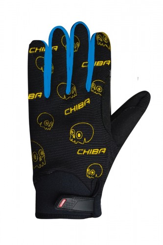 Chiba Bones Kinder Fahrrad Handschuhe kurz schwarz/blau 2026 