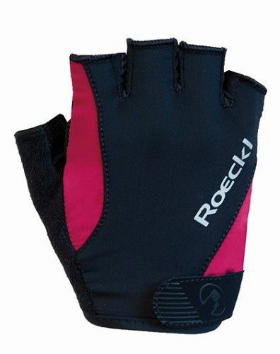 Roeckl Basel Fahrrad Handschuhe kurz schwarz/pink 2023 