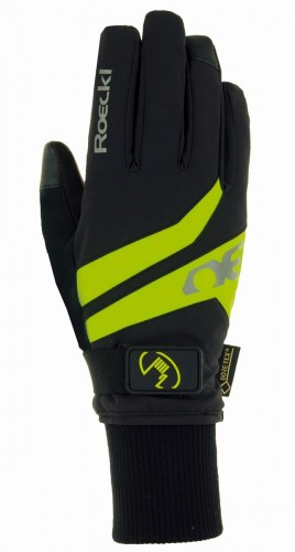 Roeckl Rocca GTX Winter Fahrrad Handschuhe schwarz/gelb 2022 